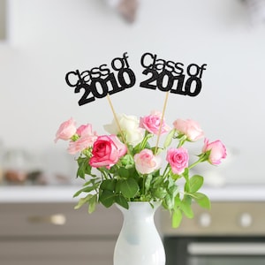 Set of 3 Class of 2010, Class Reunion 2010, 15th Class Reunion Centerpiece, Class Reunion Decoration, Class Anniversary, school reunion item