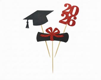 2026 Graduation centerpieces, class of 2026, Graduation Centerpiece Sticks, Graduation party Decoration, Graduation Decor 2026