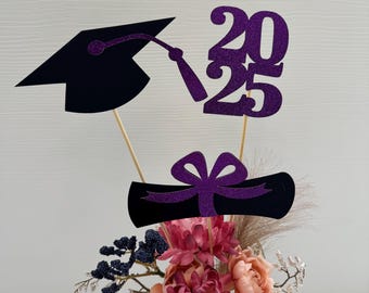 Graduation party decorations 2025, Graduation Centerpiece Sticks, Grad 2025, custom name centerpiece, Graduation table decor, Class of 2025