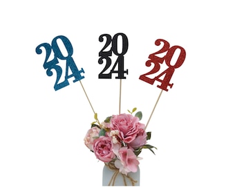 Graduation decorations 2024, Graduation Centerpiece Sticks, class of 2024, Graduation Party Decorations, Graduation Party Decor 10 ct- 2024