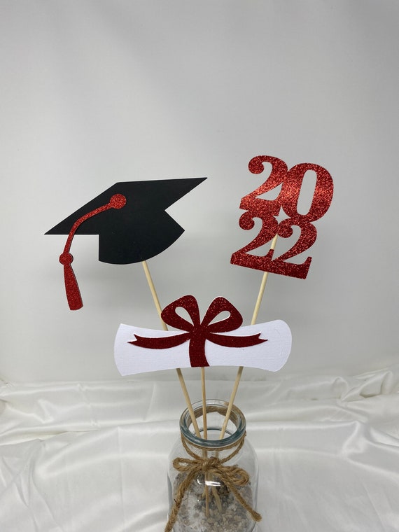 2024 Graduation Decorations, Graduation Centerpiece Sticks, Class of 2024,  Graduation Party Decoration, 2024 Picks, Graduation Decor 2024 