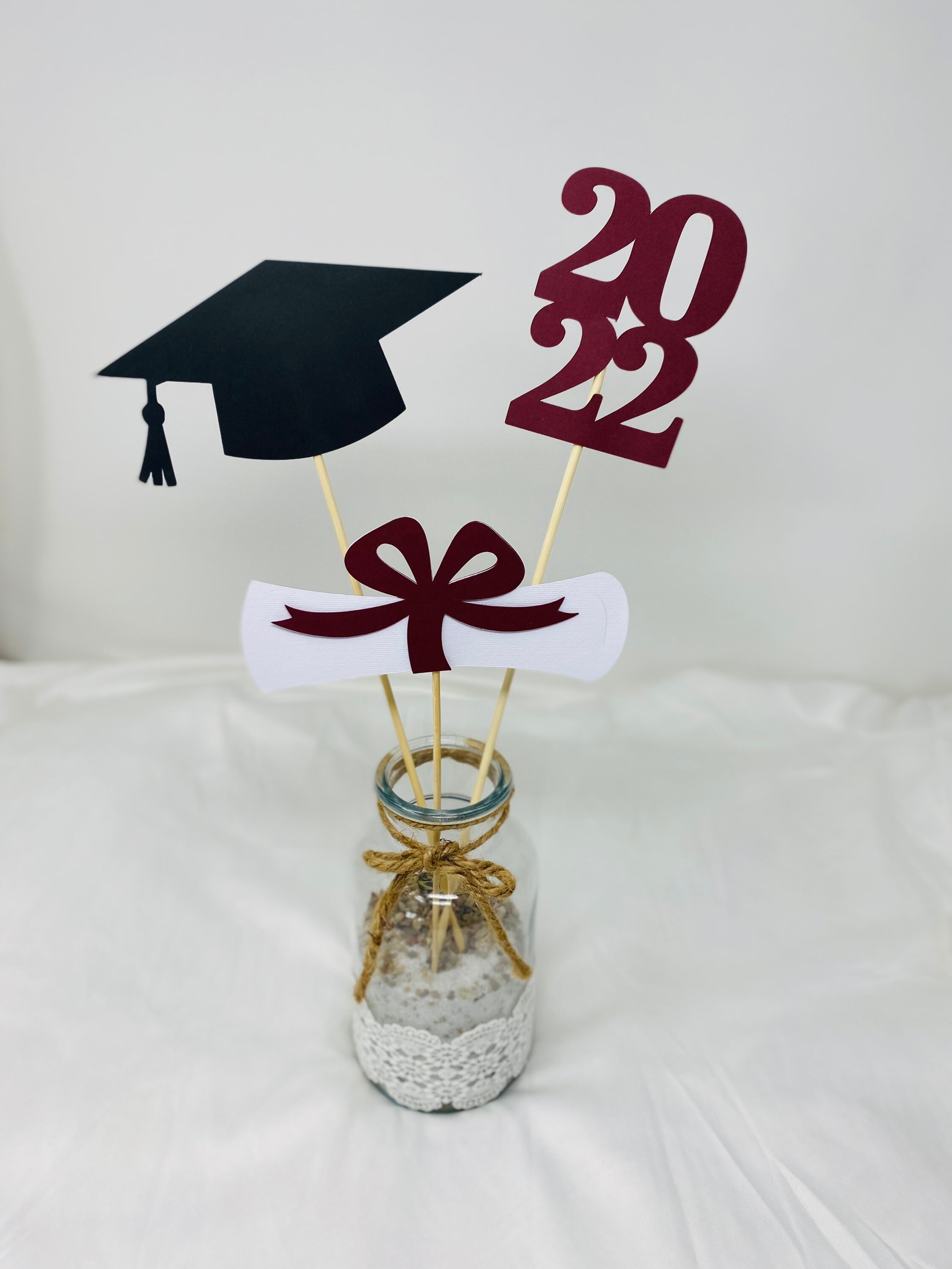 Decoraciones de Graduación 2022 4 Piezas Centros de Mesa de Graduación Clase de Madera de 2022 Adornos de Mesa de Graduación Para Felicitaciones Decoración de Fiesta de GraduacióN 