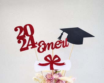 Graduation party decorations 2024, Graduation Centerpiece Sticks, Grad 2024, custom name centerpiece, Graduation table decor, Class of 2024