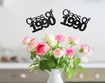 Set of 3 Class of 1990, Class Reunion 1990, Class Reunion Centerpiece, Class Reunion Decoration, 30th Anniversary, Class reunion supplies