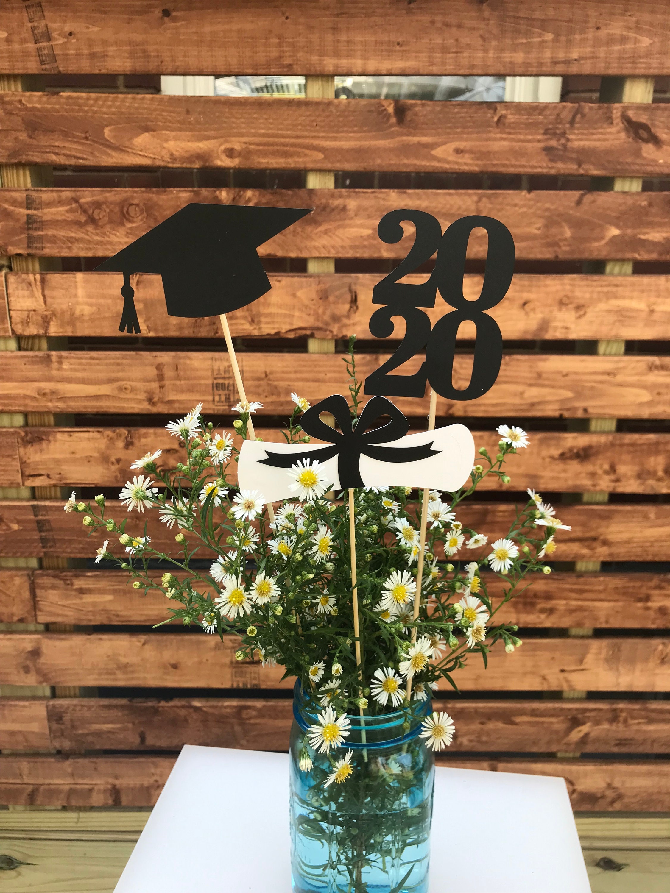 Graduation party decorations 2021, Graduation Centerpiece Sticks, Grad