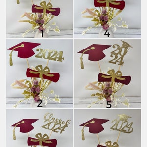 2024 Graduation decorations, Graduation Centerpiece Sticks, class of 2024, Graduation party Decoration, prom 2024 picks