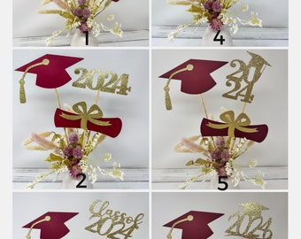 2024 Graduation decorations, Graduation Centerpiece Sticks, class of 2024, Graduation party Decoration, prom 2024 picks