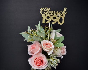 Class Reunion 1990, Class of 1990, Class Reunion Centerpiece , Class Reunion Decoration, 30th Anniversary, Prom, School, University