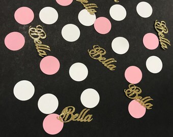 Custom Name Confetti, Custom party decor, Confetti, Table Decor, Birthday Party, Baby Shower Decorations, Party Supplies, Party Decorations