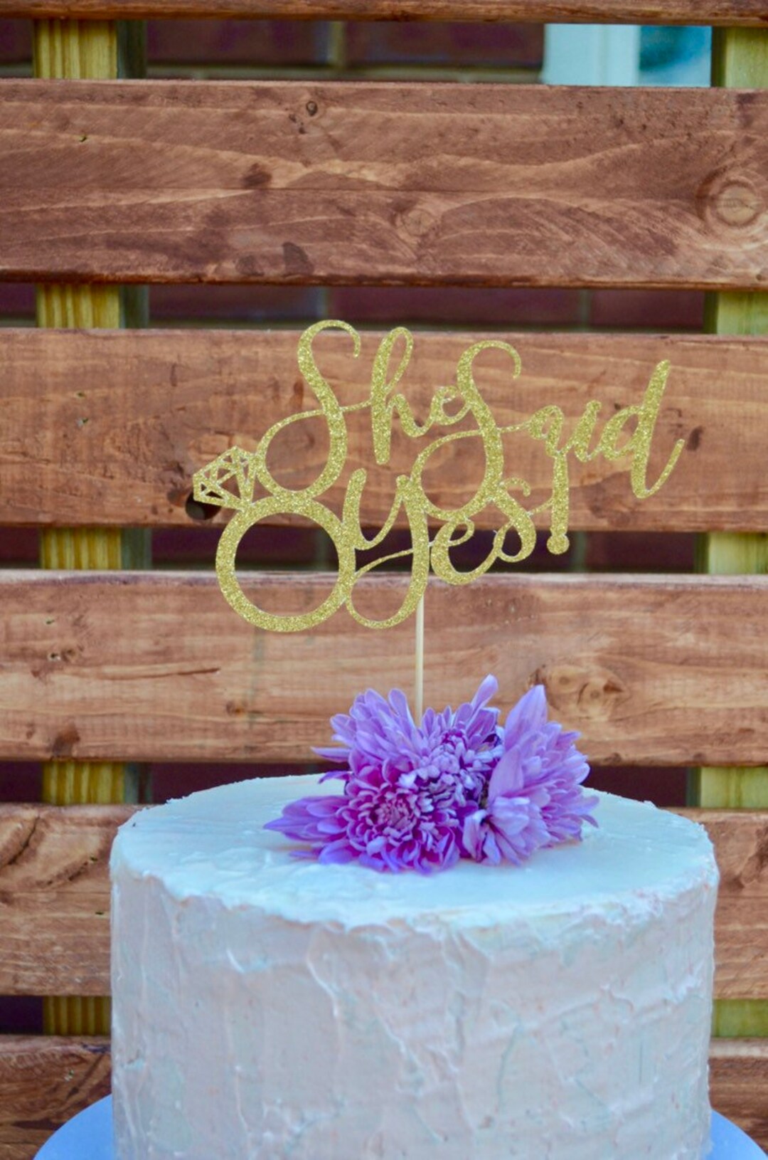 She SAID Yes Cake Topper, She SAID Yes Engagement Party, Bridal Shower ...