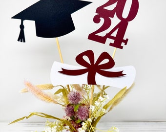 2024 Graduation decorations, Graduation Centerpiece Sticks, class of 2024, Graduation party Decoration, 2024 picks, Graduation Decor 2024