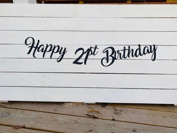 21st birthday banner, 21 years loved banner, Glitter banner, 21st birthday decorations, cursive banner, twenty one
