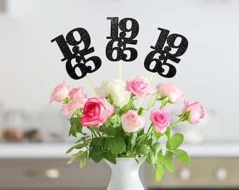Set of 3 sticks 1965, Class of 1965 Decoration, Class Reunion, Reunion Centerpieces Decoration, 60th Reunion, Class reunion decoration, 1965