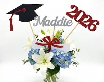 Graduation party decorations 2026, Graduation Centerpiece Sticks, PERSONALIZED, class of 2026, Graduation Decoration