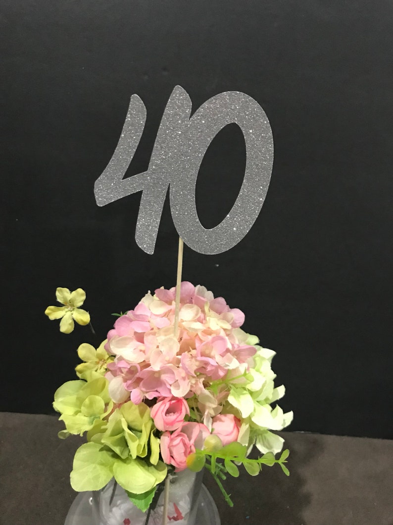 40th Birthday Party Decorations 40th Birthday Centerpiece Etsy