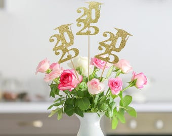 SET OF 3, Graduation party decorations 2025, Graduation Centerpiece Picks, class of 2025, Graduation Decoration, prom 2025, Graduation decor