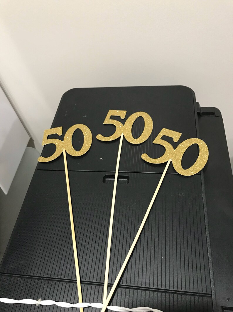 50th Birthday Party Decorations 50th Birthday Centerpiece Etsy