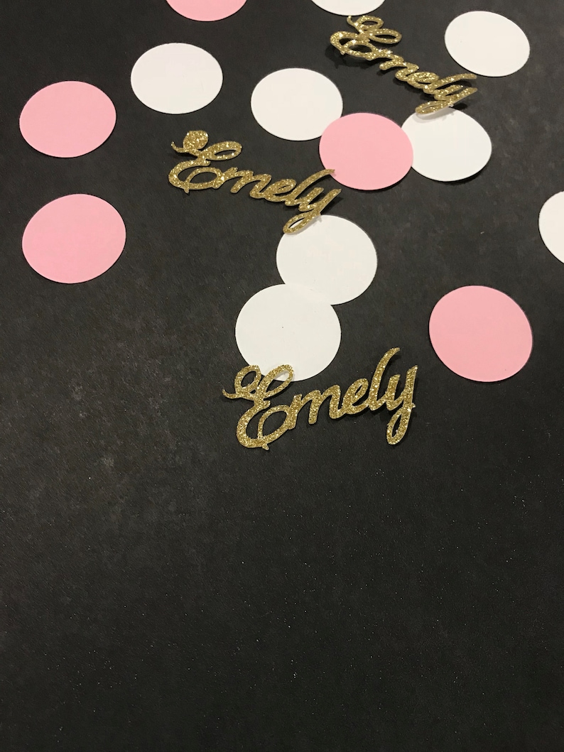 Custom Name Confetti Custom Party Decor Confetti Table Etsy