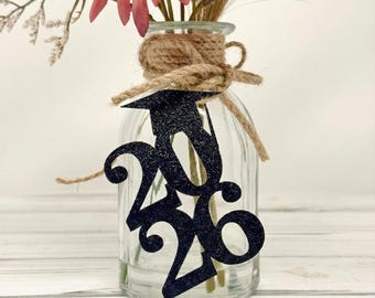 Graduation party decorations, 2026 cutout, 2026 table decorations, class of 2026, prom 2026, 2026 Graduation tags, Mason jar tags
