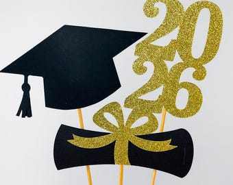 2026 Graduation decorations, Graduation Centerpiece Sticks, class of 2026, Graduation party Decoration, 2026 picks, Graduation Decor 2026