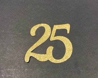 25th Birthday decoration, 25th Birthday Centerpiece Sticks, Glitter 25th Birthday Decoration, 25th Birthday Table, Anniversary, Age Cutouts