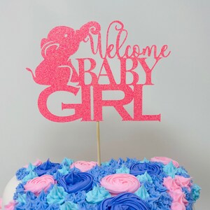 Baby Elephant Baby shower,Boy Elephant,Girl,Elephant baby shower decorations,Blue elephant Cake topper, pink elephant Cake topper