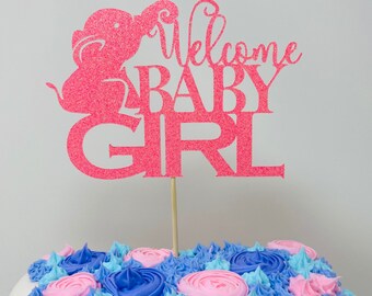 Baby Elephant Baby shower,Boy Elephant,Girl,Elephant baby shower decorations,Blue elephant Cake topper, pink elephant Cake topper