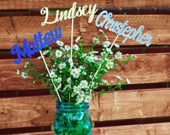 Personalized Name, Name Sticks, Personalized Name Centerpiece Sticks, Party Decorations, Customized Name