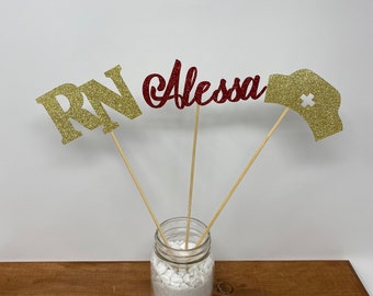 Nurse Graduation centerpiece sticks, 2024 Graduation Centerpiece, Graduation Table Decor, Centerpiece,Graduation Party, class of 2024