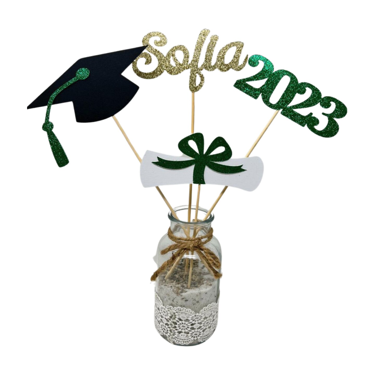 2024 Graduation Decorations, Graduation Centerpiece Sticks, Class of 2024,  Graduation Party Decoration, 2024 Picks, Graduation Decor 2024 