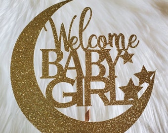 Twinkle Twinkle Little Star Cake Topper - Baby Shower Decorations - Welcome Baby - Cake Topper - moon and stars baby shower