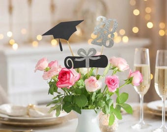 2026 Graduation decorations, Graduation Centerpiece Sticks, class of 2026, Graduation party Decoration, prom 2026 picks, ALL pieces GLITTER