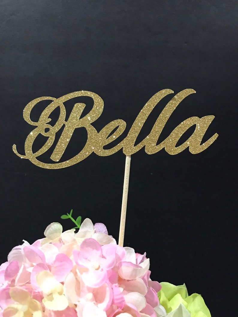 Name Cake Topper Personalized Name Cake Topper Birthday Etsy