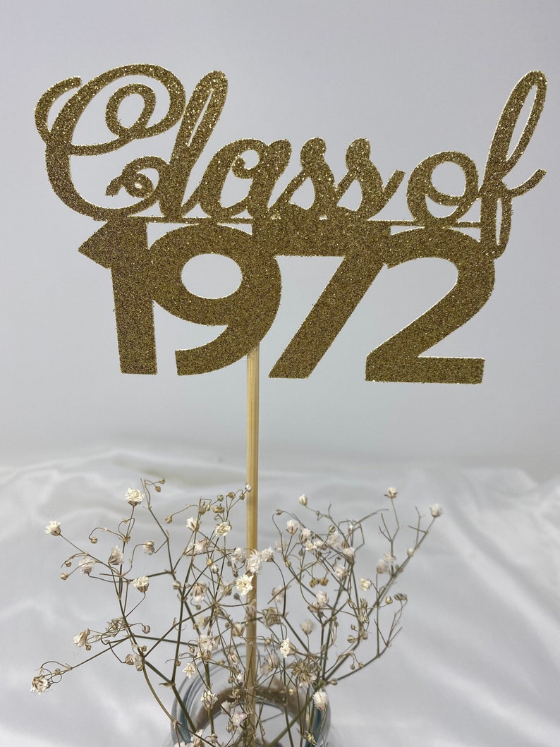 1972 Reunion Table Centerpiece Sticks 50th High School Etsy