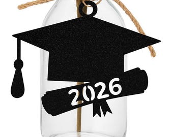 2026 tags, 2026 cut out, Graduation party decorations 2026, Graduation Cut outs, 2026 Mason jar tags, class of 2026, Graduation Decoration