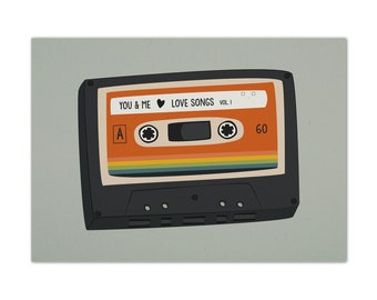 Postkarte KASSETTE 'You & Me - Love Songs'