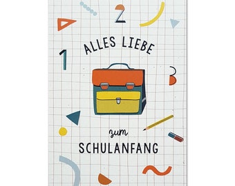 Postkarte 'Alles Liebe zum Schulanfang'