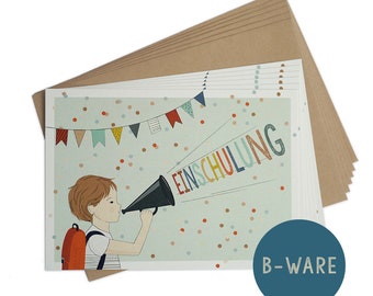 Set of 6 invitation cards BOY | + 6 envelopes > B-stock