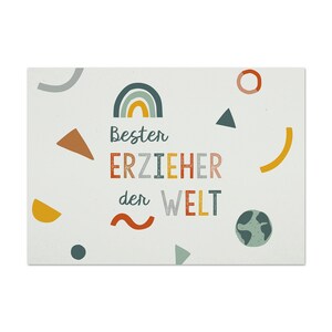 Carte postale 'Meilleur éducateur du monde'