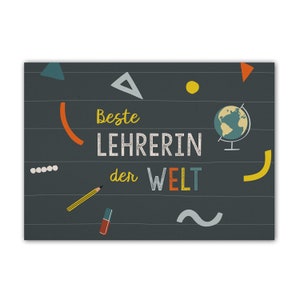 Carte postale 'Meilleur professeur du monde'