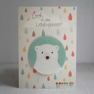 Patch POLAR BEAR round organic Ø 6 cm