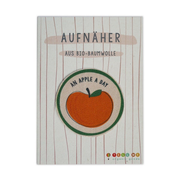 Aufnäher APFEL 'An Apple A Day' Bio Ø 7 cm