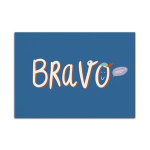 Carte postale FÉLICITATIONS 'Bravo'