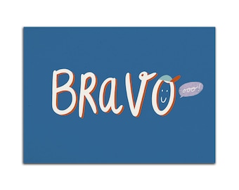 Postcard CONGRATULATIONS 'Bravo'