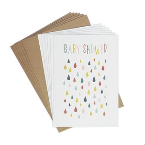 Einladungskarten BABYPARTY | 6 Karten + 6 Umschläge