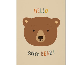 Postkarte GEBURT 'Hello little Bear!'