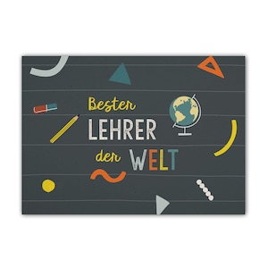 Carte postale 'Meilleur professeur du monde'