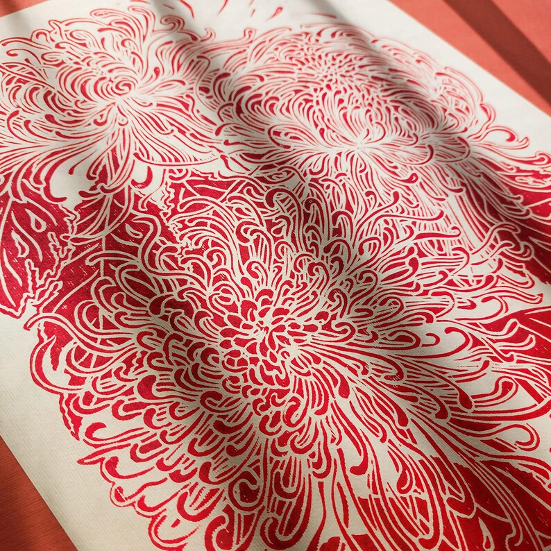 red chrysanthemum japanese wall art flower lino linocut print original artwork printmaking botanical bedroom decor cottagecore hostess gift linogravure thanksgiving table rustic christmas
living room teacher appreciation back to school linoldruck floral nature educators new apartment handprinted large entryway farmhouse mother mom wife girlfriend sister godmother grandmother lover housewarming home dining kitchen dorm Rustic Handmade Thank You Coworker Gratitude Mentor Say Thanks Unique Present