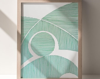 Original Line Drawing Geometric Abstract Artwork Sale Discounted Hand Drawn Midmalism Living Nordic Lodge Decor Wall Art One of a Kind
