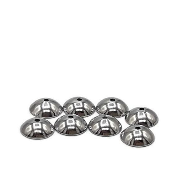 Coupelles acier inoxydable - 6 mm - Lot de 50 pièces - Caps trou 0,5 mm